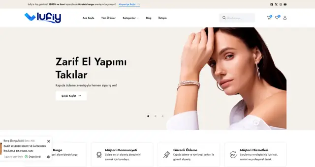 Lufiy E-Ticaret Sitesi — Satış ve Müşteri Deneyimi Odaklı